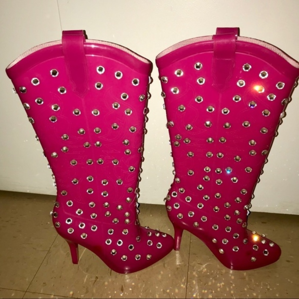 Exclusive Jeremy Scott Studded Cowboy Boots